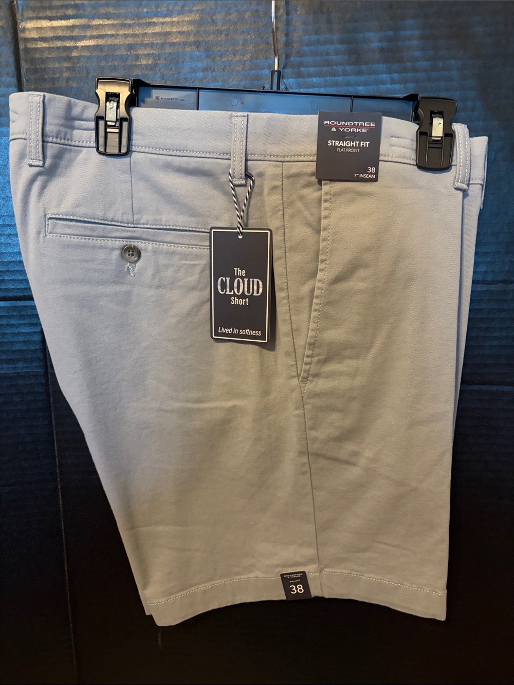 Roundtree & Yorke Men's Straight Fit  Flat Front Shorts